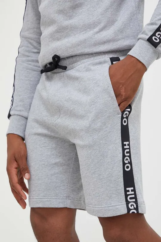 siva Homewear pamučne kratke hlače HUGO
