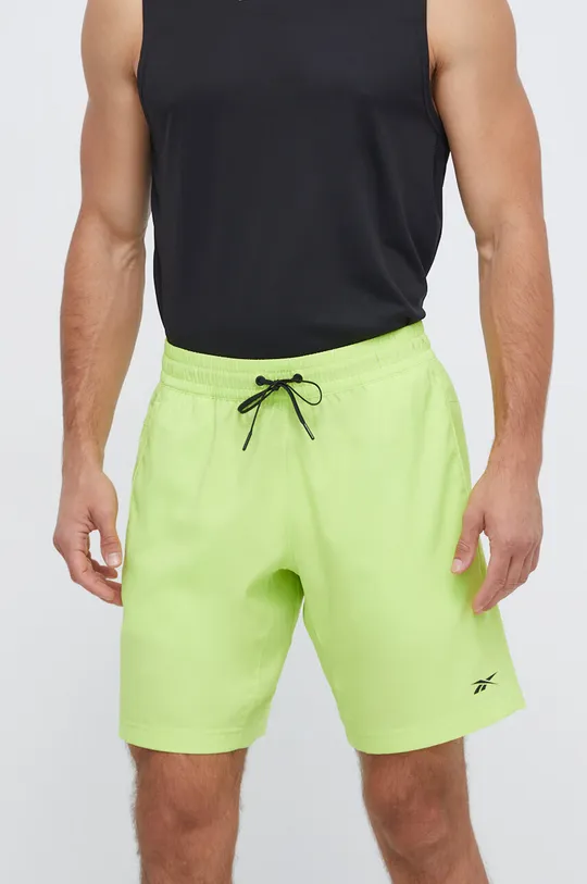 zelena Kratke hlače za vadbo Reebok Workout Ready Moški