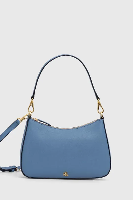 μπλε Δερμάτινη τσάντα Lauren Ralph Lauren Γυναικεία