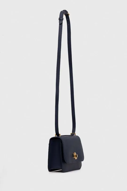 Δερμάτινη τσάντα Lauren Ralph Lauren σκούρο μπλε