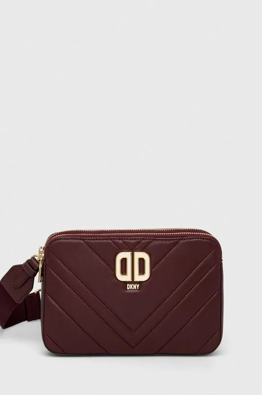μπορντό Δερμάτινη τσάντα DKNY Γυναικεία