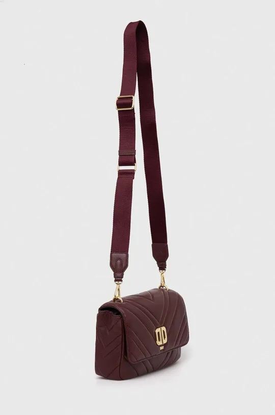 Δερμάτινη τσάντα DKNY μπορντό