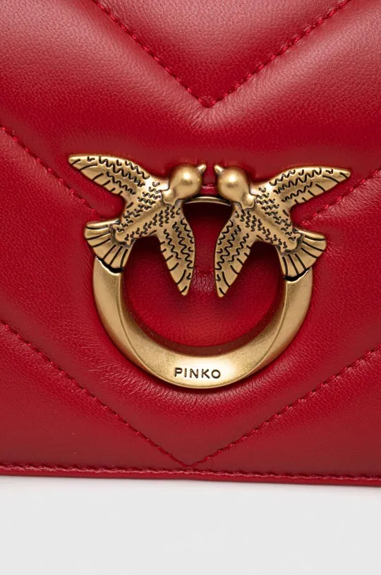 rdeča Usnjena torbica Pinko