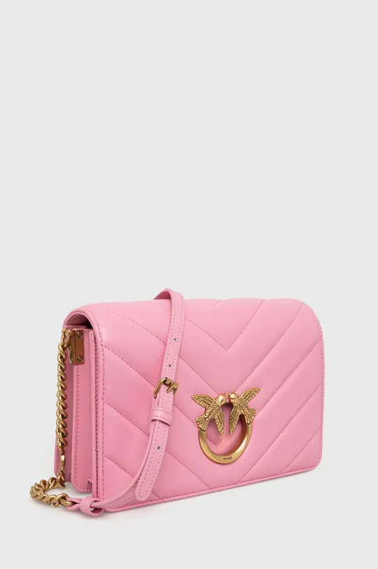 Usnjena torbica Pinko roza