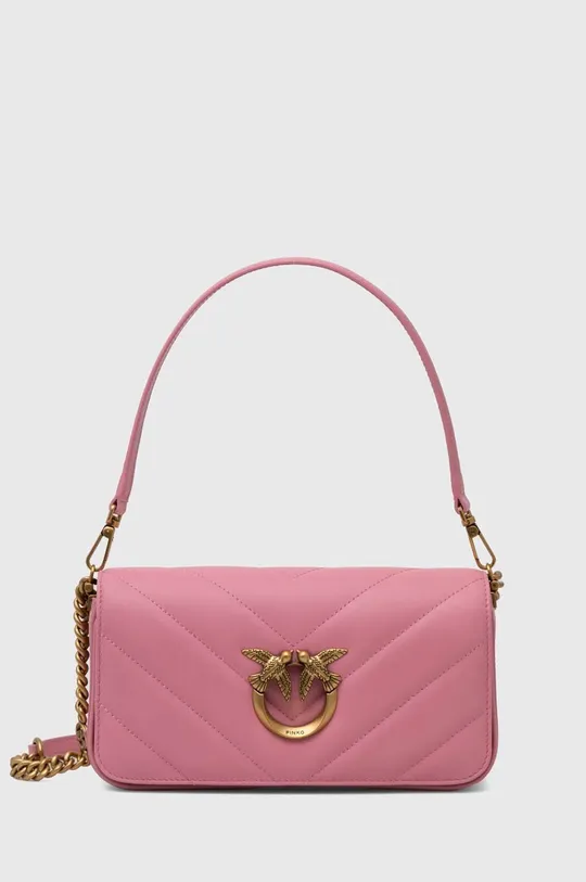 roza Usnjena torbica Pinko Ženski