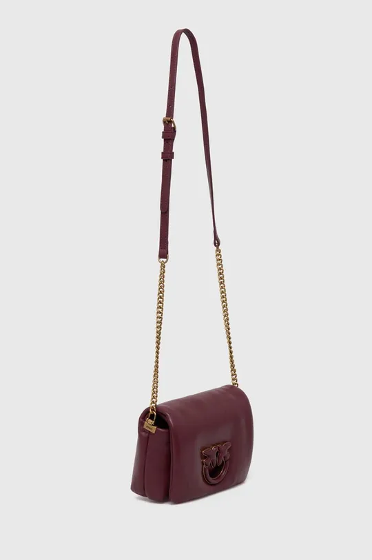 Шкіряна сумочка Pinko бордо