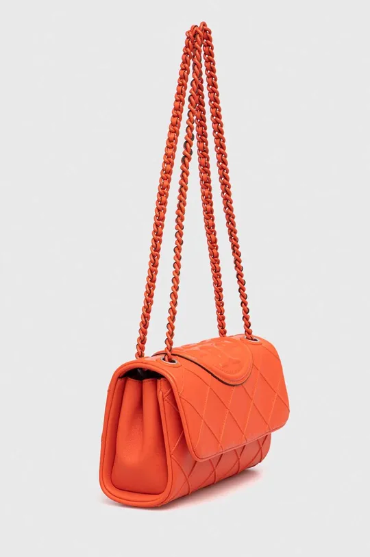 Kožená kabelka Tory Burch oranžová