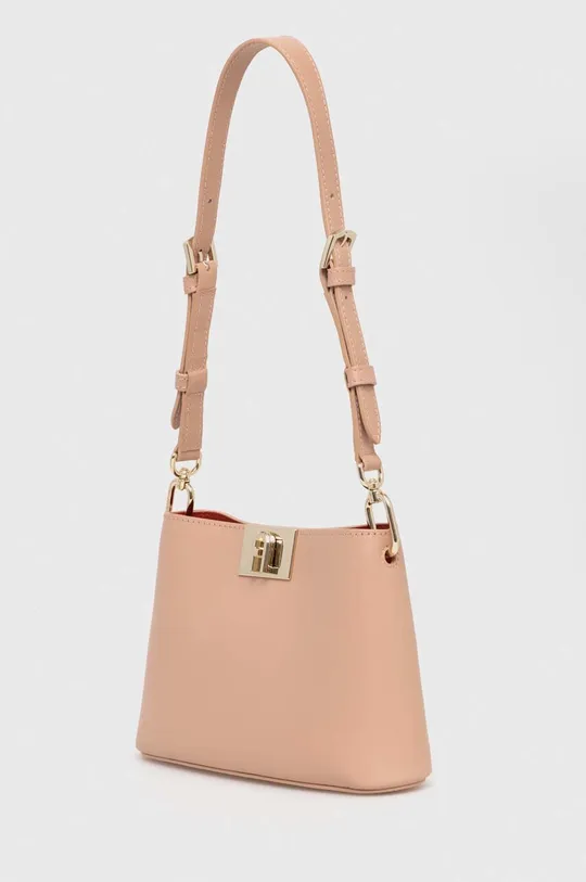 Шкіряна сумочка Furla Fleur рожевий