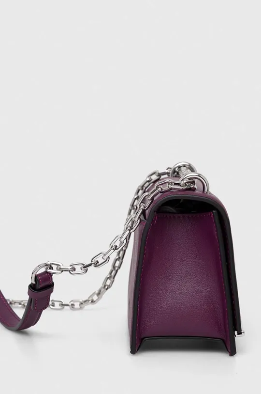 Кожаная сумочка Karl Lagerfeld фиолетовой