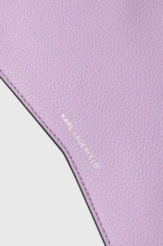 fialová Kožená kabelka Karl Lagerfeld