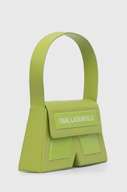 Δερμάτινη τσάντα Karl Lagerfeld ICON K SHB LEATHER πράσινο