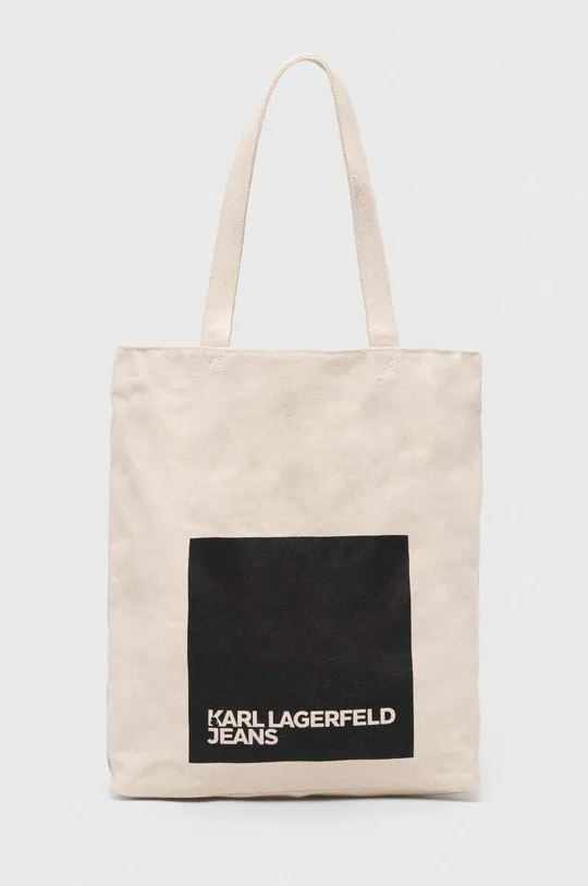 béžová Bavlnená taška Karl Lagerfeld Jeans Dámsky