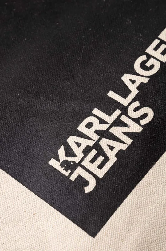 beżowy Karl Lagerfeld Jeans torebka bawełniana