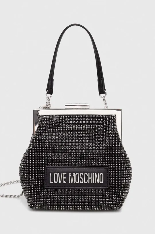 fekete Love Moschino lapos táska Női