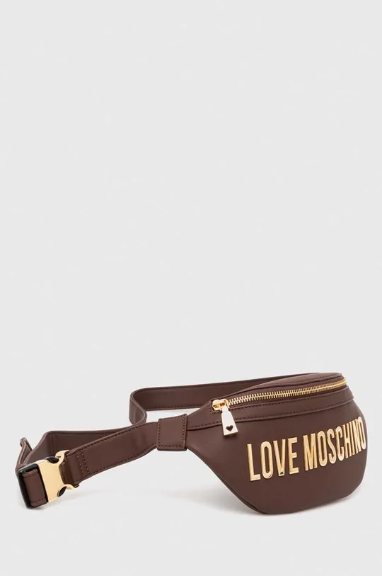 Τσάντα φάκελος Love Moschino καφέ