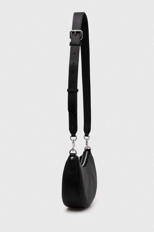 Usnjena torbica Coach črna