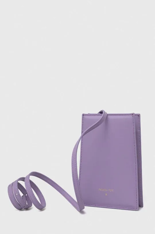 Шкіряна сумочка Patrizia Pepe фіолетовий