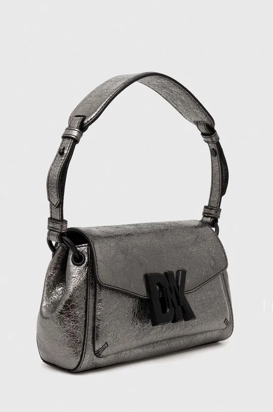 Δερμάτινη τσάντα DKNY ασημί