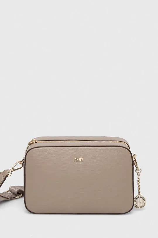 καφέ Δερμάτινη τσάντα DKNY Γυναικεία