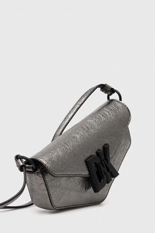 Δερμάτινη τσάντα DKNY ασημί