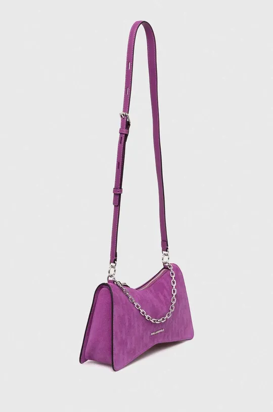 Τσάντα σουέτ Karl Lagerfeld ροζ