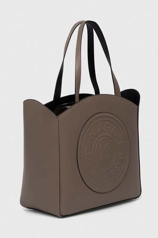 Кожаная сумочка Karl Lagerfeld коричневый