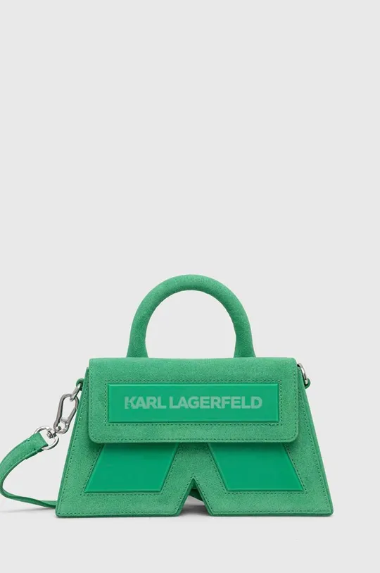 zielony Karl Lagerfeld torebka zamszowa Damski