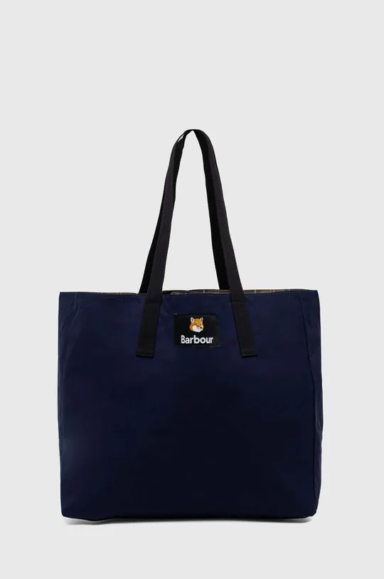 bleumarin Barbour poșetă X Maison Kitsune Reversible Tote Bag De femei