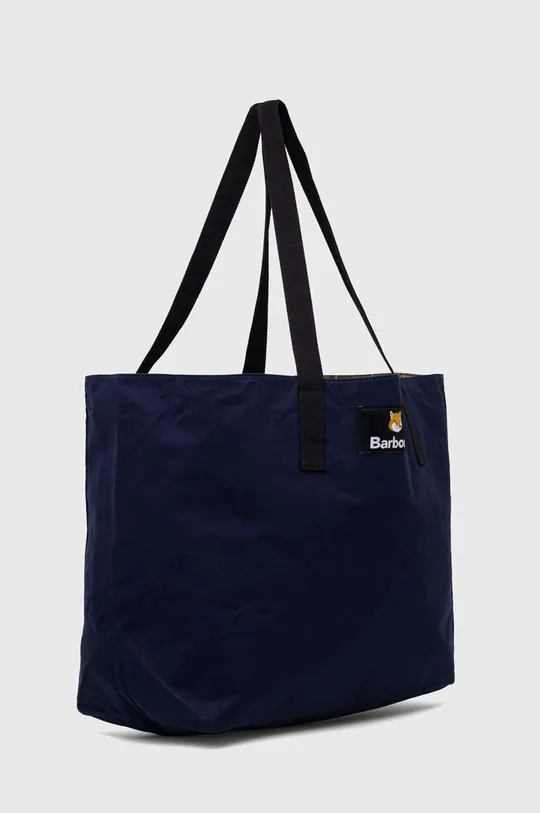 Τσάντα Barbour Barobour X Maison Kitsune Reversible Tote Bag σκούρο μπλε