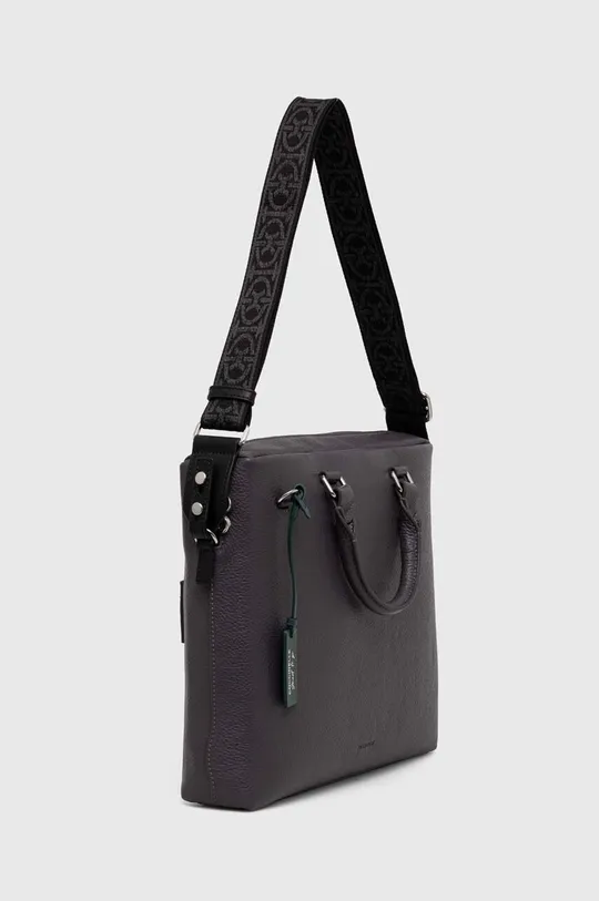 Кожаная сумка для ноутбука Coccinelle серый