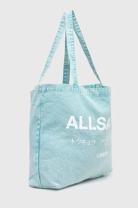 AllSaints torba bawełniana niebieski
