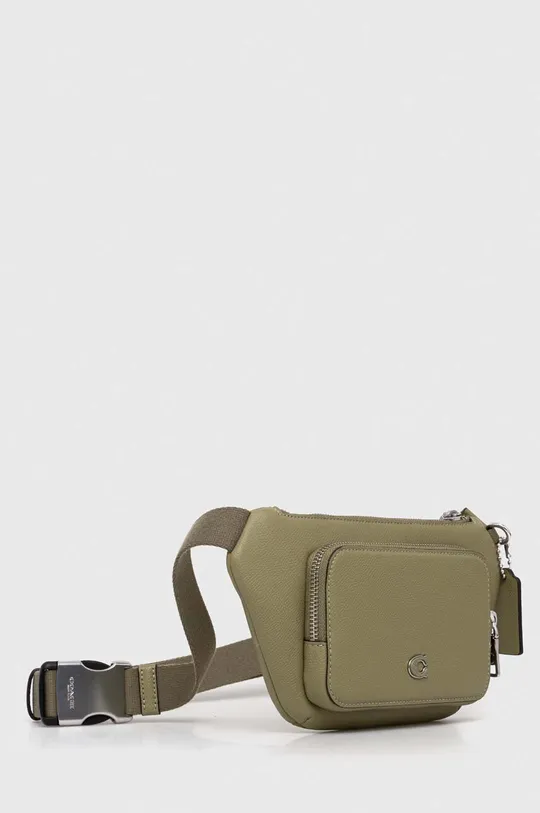 Шкіряна сумка на пояс Coach зелений