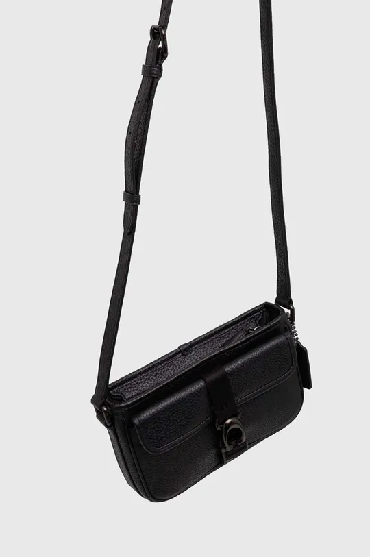 črna Usnjena torbica za okoli pasu Coach
