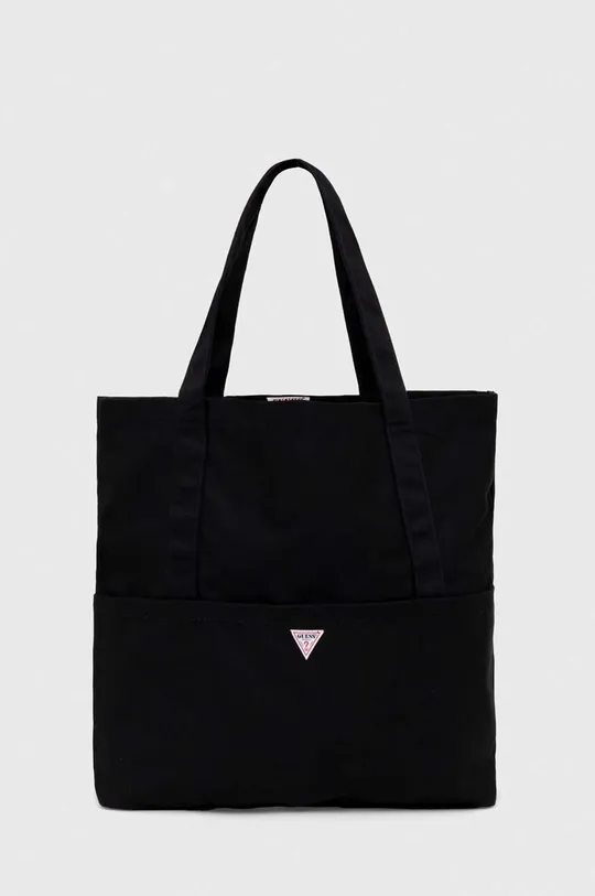 μαύρο Βαμβακερή τσάντα Guess Originals Unisex