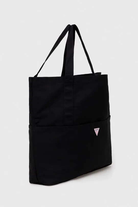 Βαμβακερή τσάντα Guess Originals μαύρο