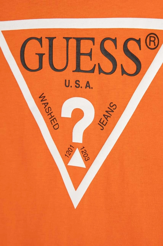 Αγορίστικα Παιδικό βαμβακερό μπλουζάκι Guess L73I55.K8HM0.9BYX πορτοκαλί