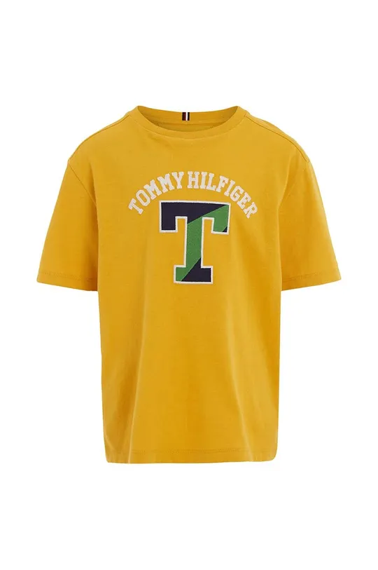 Tommy Hilfiger t-shirt bawełniany dziecięcy żółty