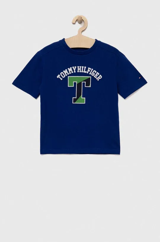 σκούρο μπλε Παιδικό βαμβακερό μπλουζάκι Tommy Hilfiger Για αγόρια