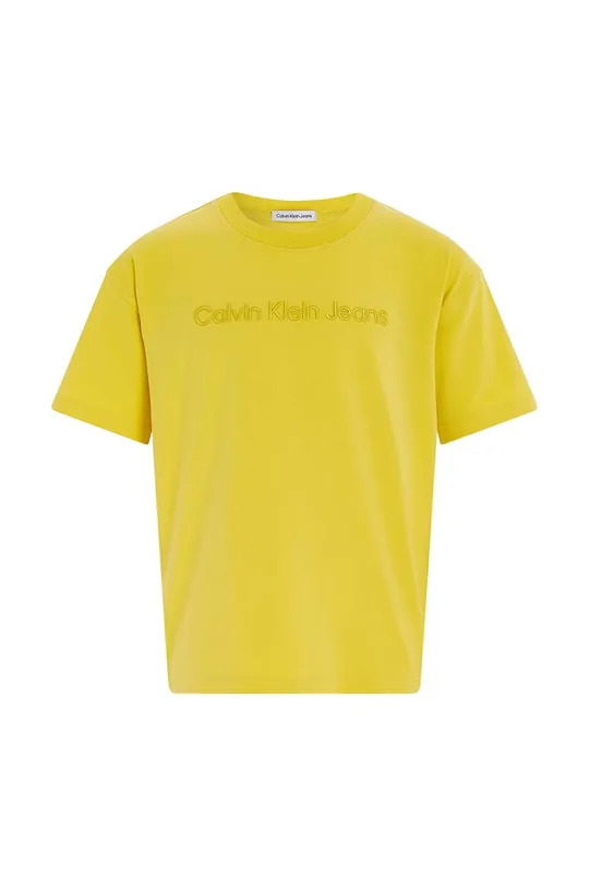 Kratka majica Calvin Klein Jeans rumena