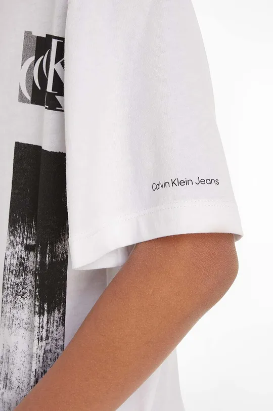 Παιδικό βαμβακερό μπλουζάκι Calvin Klein Jeans Για αγόρια
