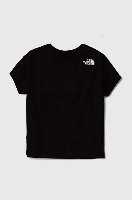 Otroška bombažna kratka majica The North Face B MOUNTAIN LINE S/S TEE črna