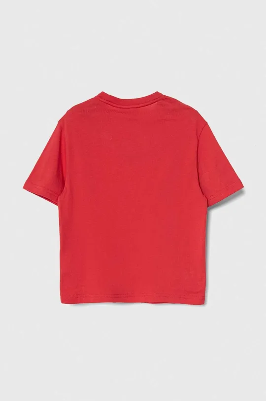 Otroška bombažna kratka majica EA7 Emporio Armani rdeča