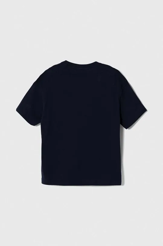 Detské bavlnené tričko EA7 Emporio Armani tmavomodrá