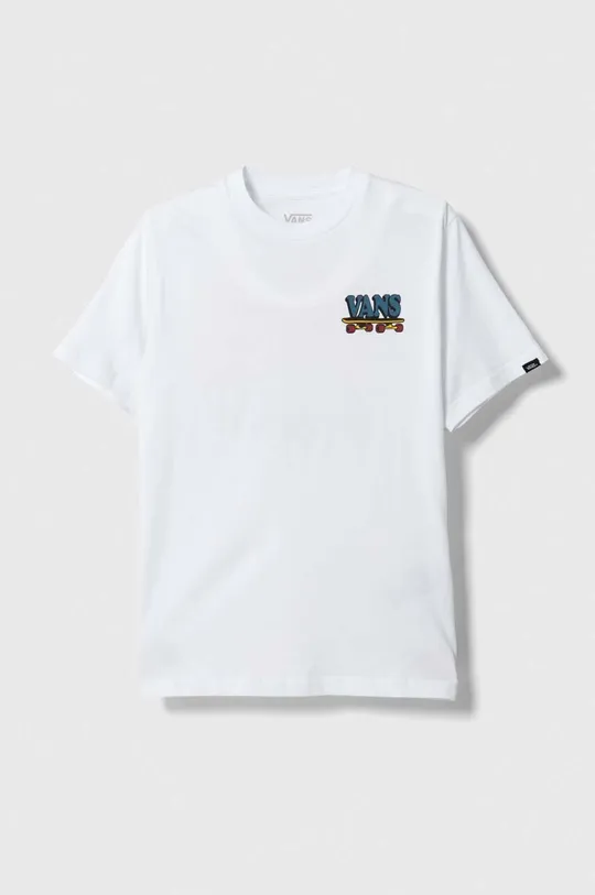 λευκό Παιδικό βαμβακερό μπλουζάκι Vans PIZZA FACE SS VN00089UWHT1 Για αγόρια