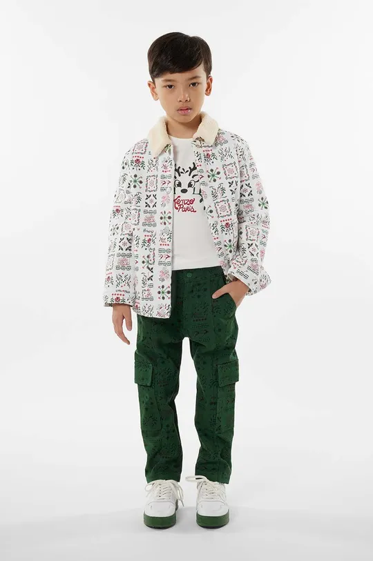 béžová Detské bavlnené tričko Kenzo Kids