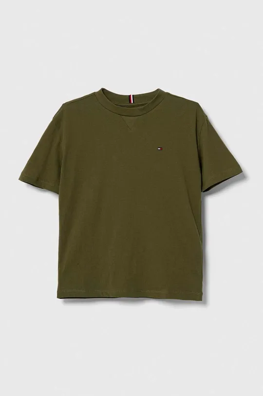 zelená Detské bavlnené tričko Tommy Hilfiger Chlapčenský