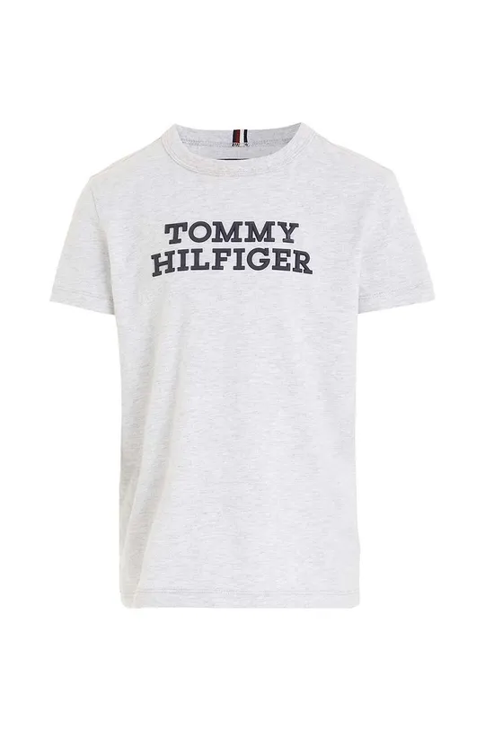 Dječja pamučna majica kratkih rukava Tommy Hilfiger siva