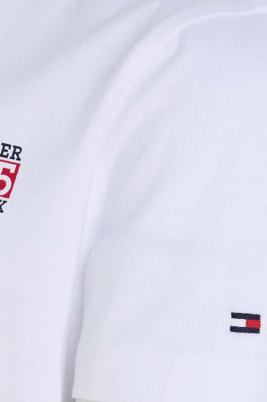 bijela Dječja pamučna majica kratkih rukava Tommy Hilfiger