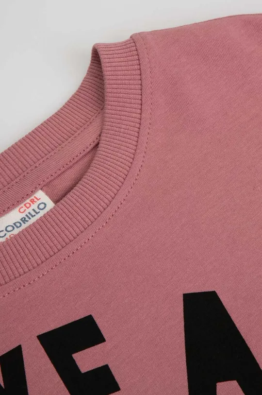 ροζ Παιδικό βαμβακερό μπλουζάκι Coccodrillo