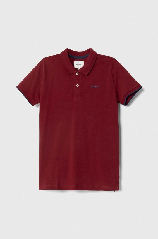 bordo Pamučna polo majica Pepe Jeans Za dječake